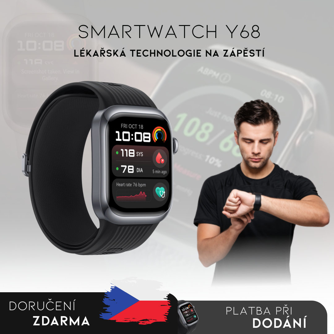 Smartwatch Y68 – Chytré ovládání