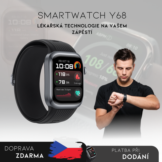 Smartwatch Y68 – Chytré ovládání
